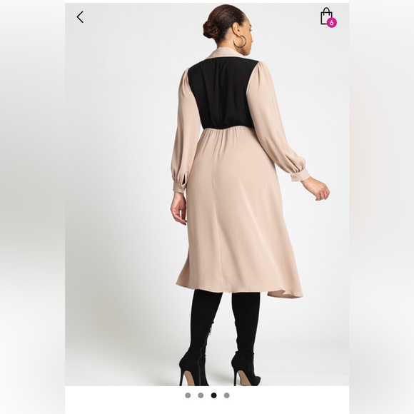 Eloquii colorblock midi dress - Picture 2 of 9